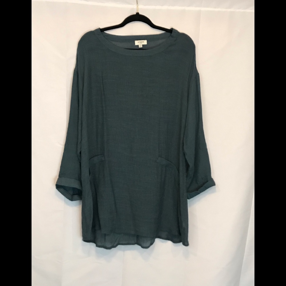 Blue Tunic with gold up sleeves